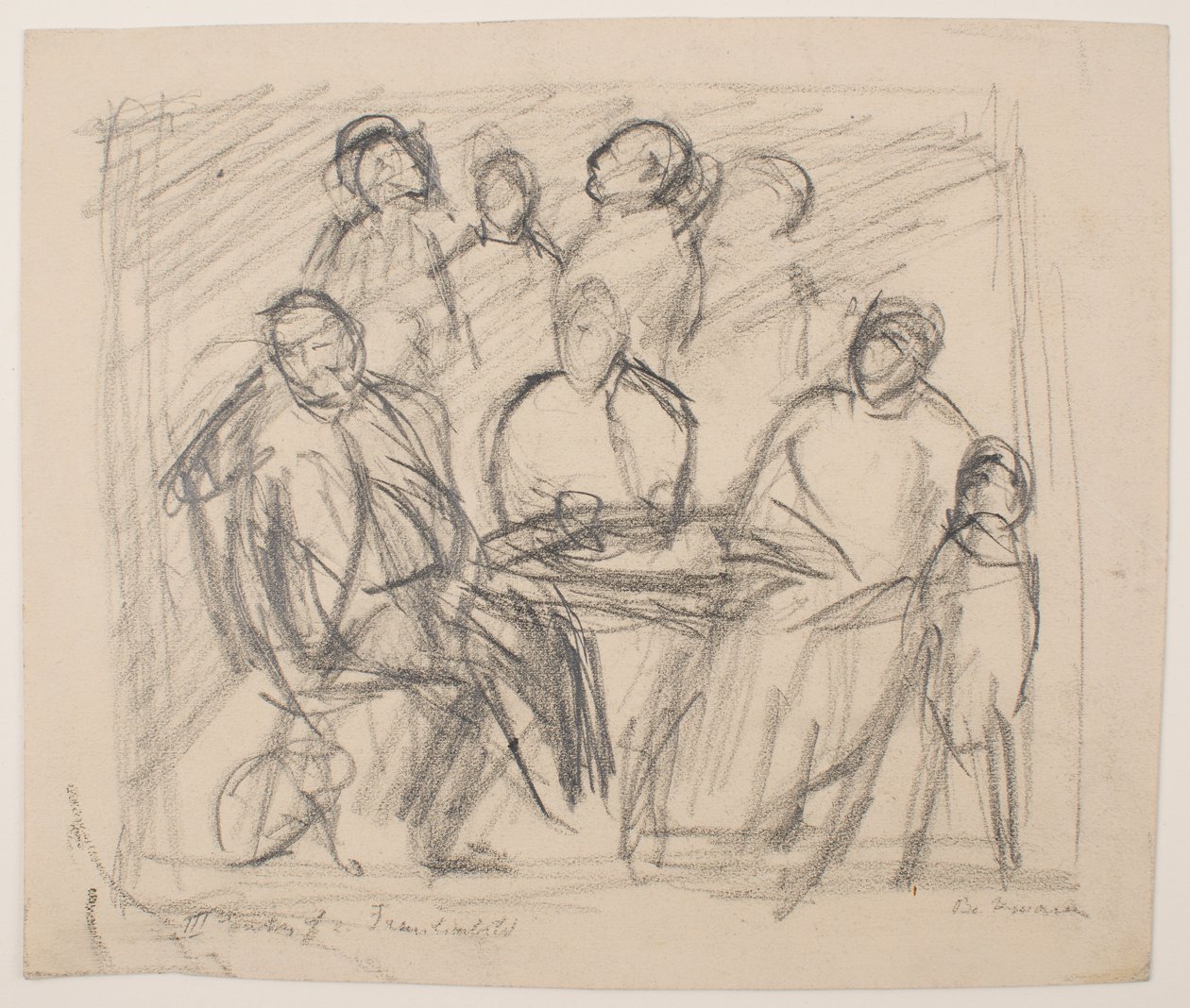 III [Tredje] Skiss för familjeporträtt av Max Beckmann
