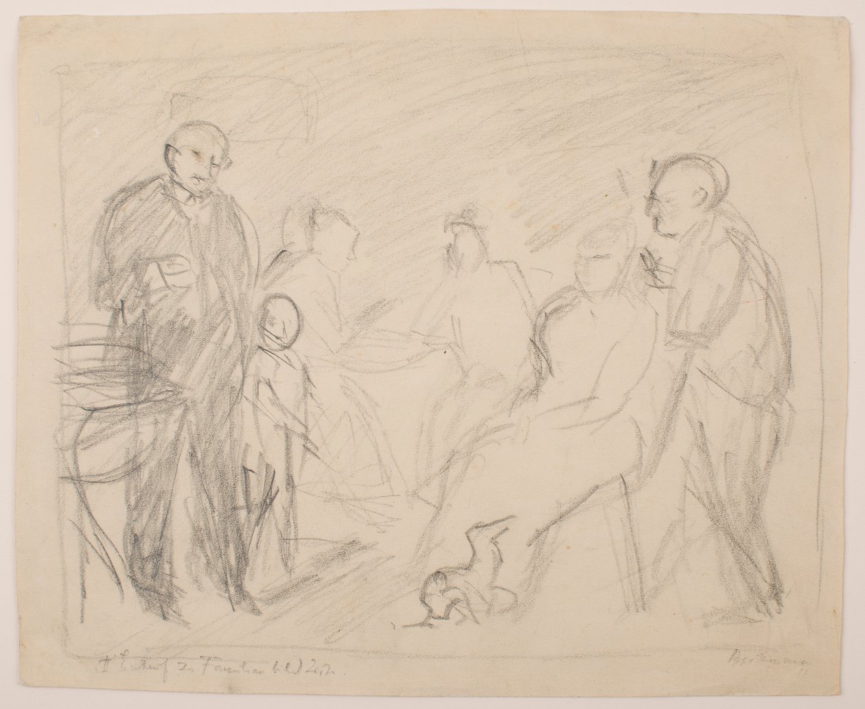 II [Andra] Sketch för Zech familjeporträtt av Max Beckmann