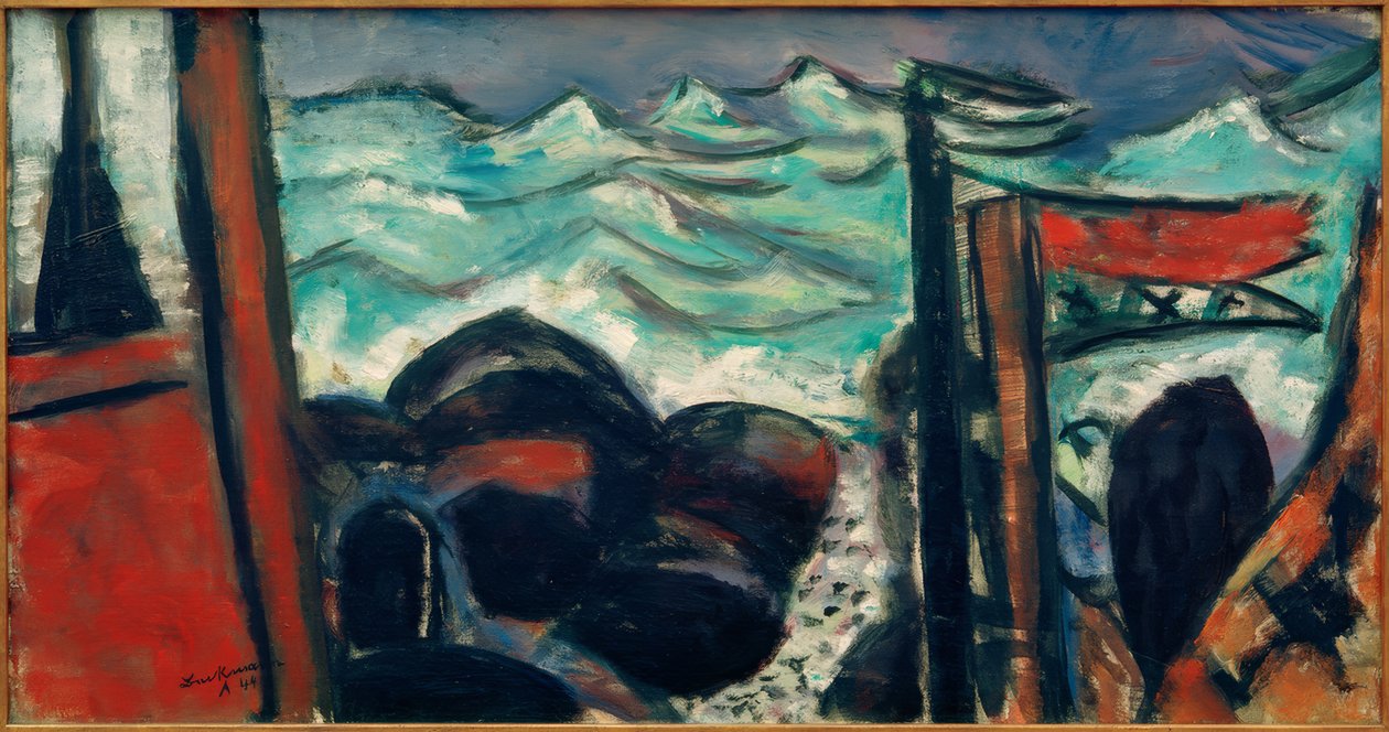 Litet stormigt hav av Max Beckmann