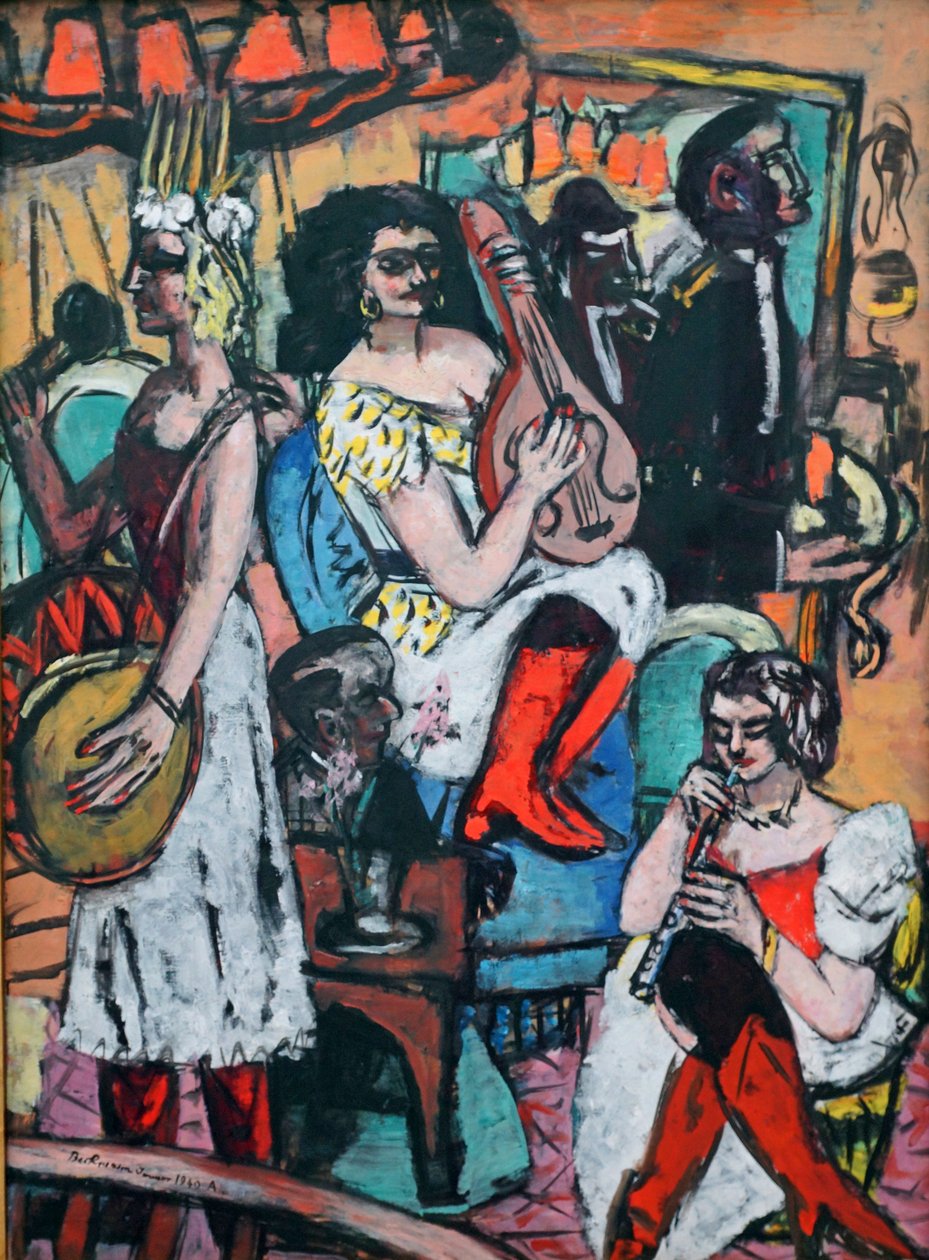 Damorkester av Max Beckmann