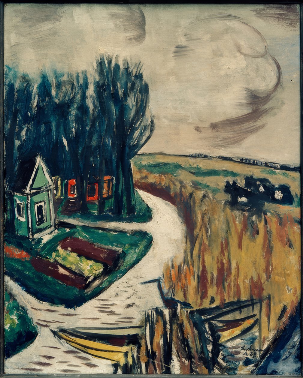Landskap med kor av Max Beckmann