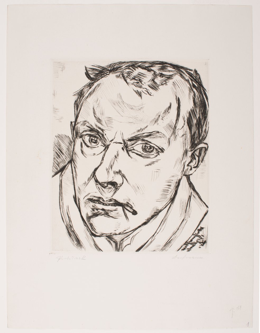 Stort självporträtt av Max Beckmann