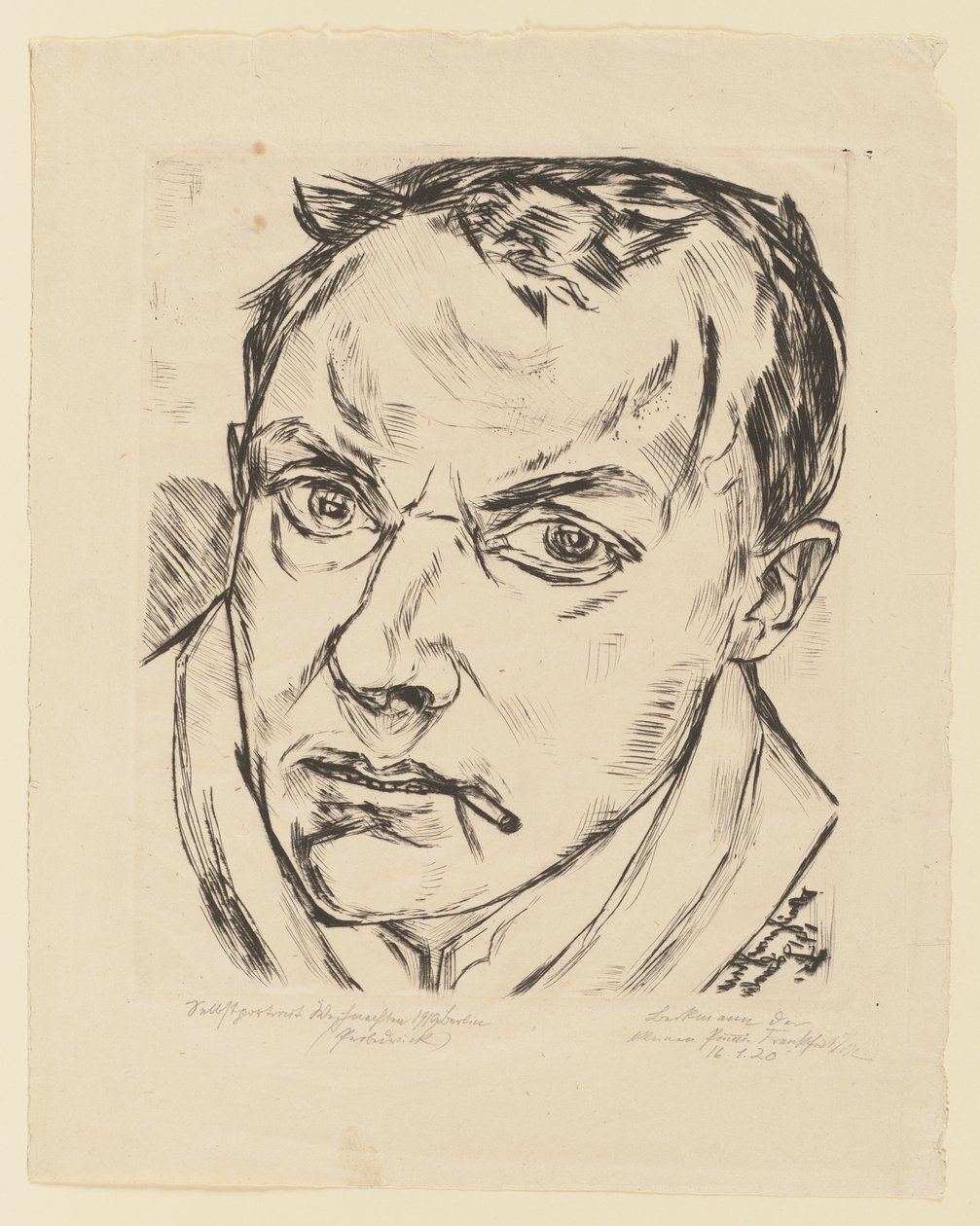 Stort självporträtt av Max Beckmann