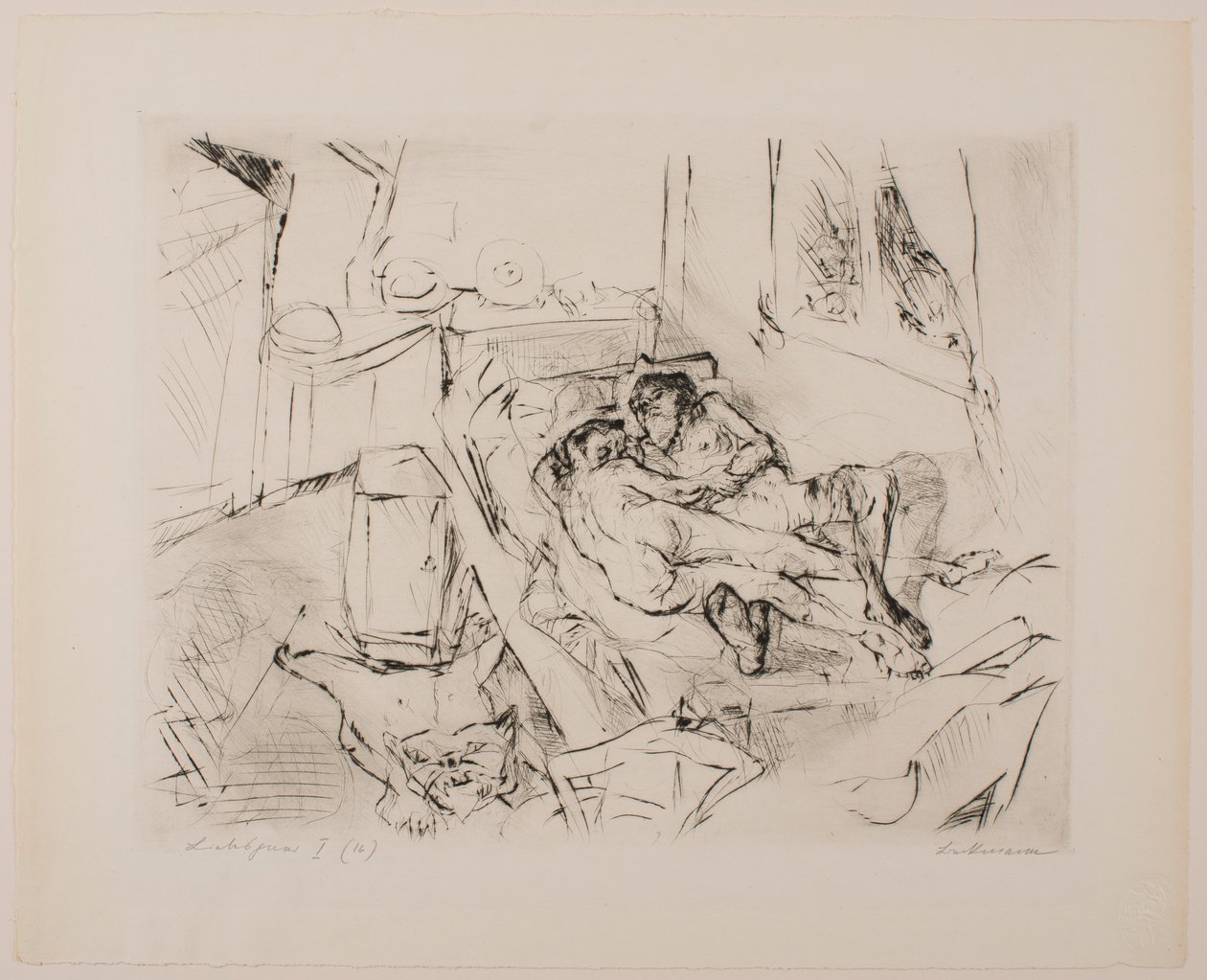Lovers I, tallrik 4 från portföljen "Faces" av Max Beckmann