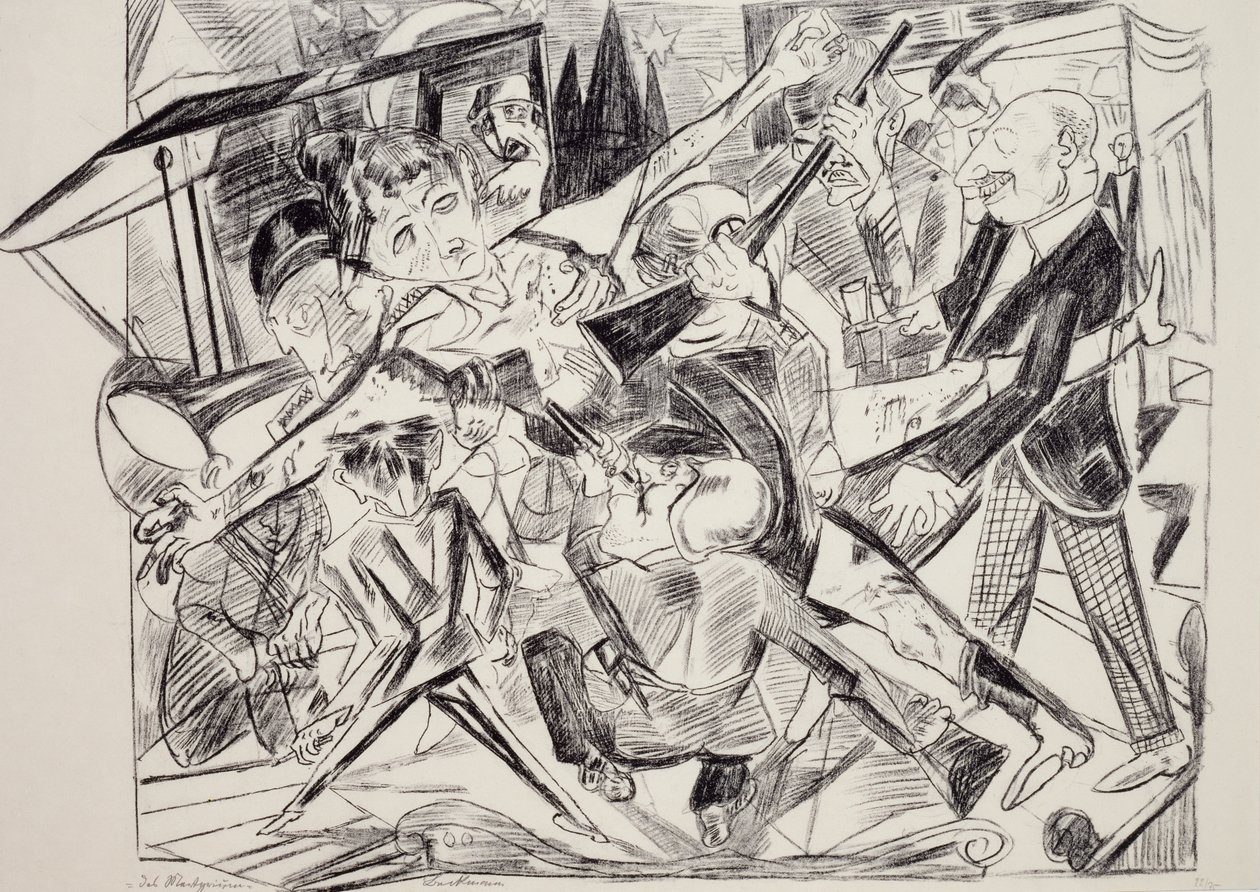 Martyrskap, av Max Beckmann (1884-1950), gravyr. Tyskland, 1900-talet. av Max Beckmann