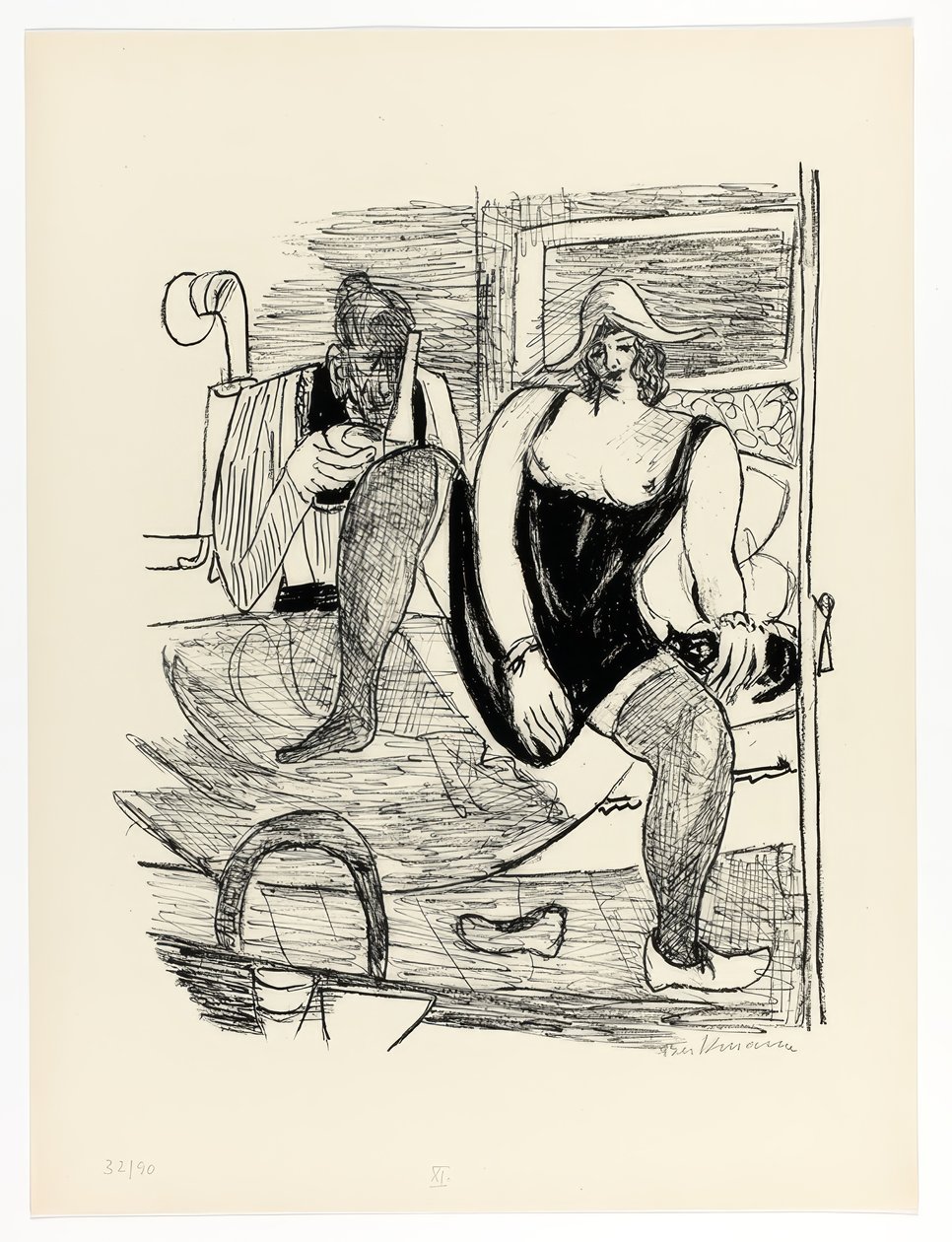 Morgon, tallrik 11 från Day and Dream av Max Beckmann