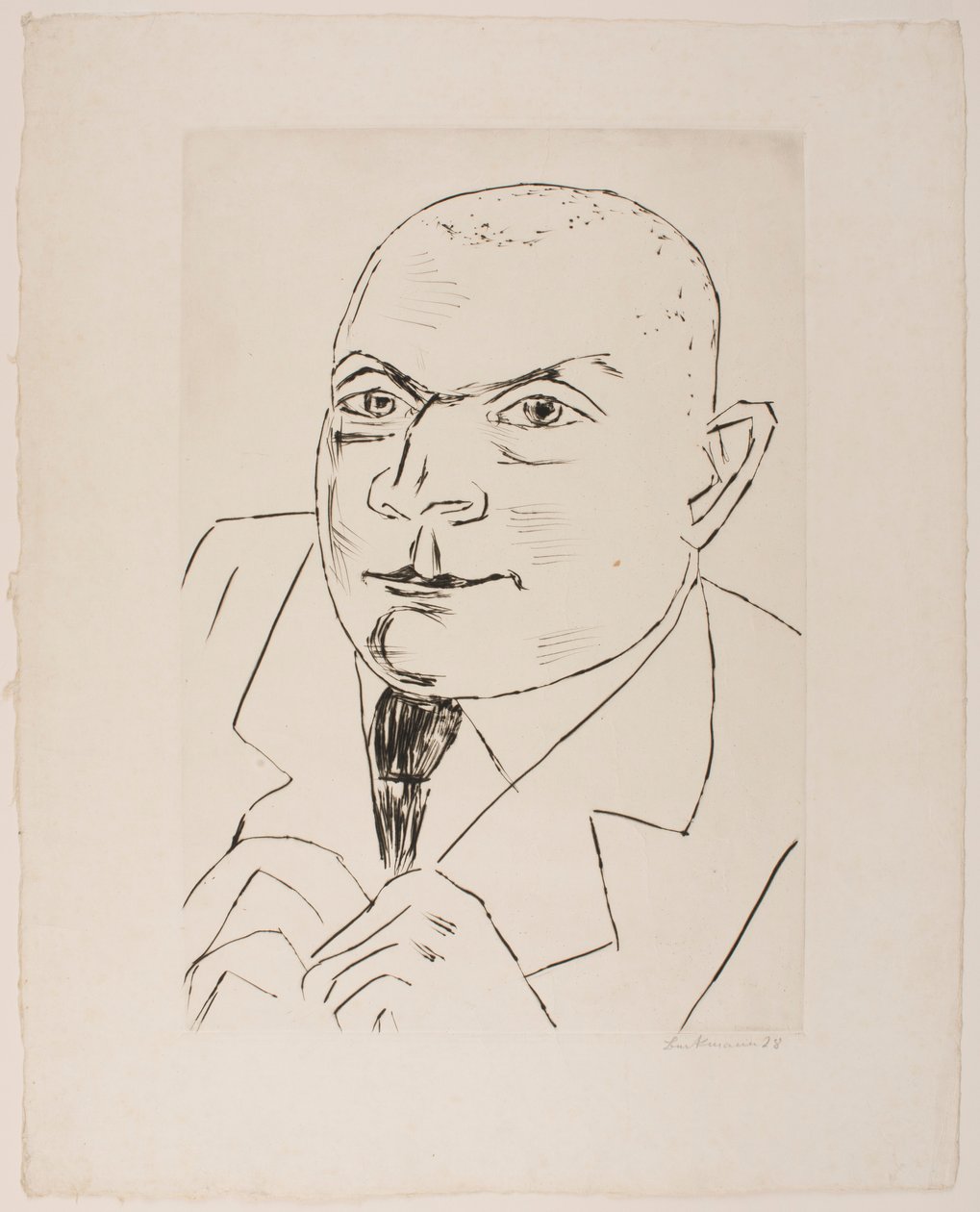 Porträtt av baron Simolin II (stor version) av Max Beckmann