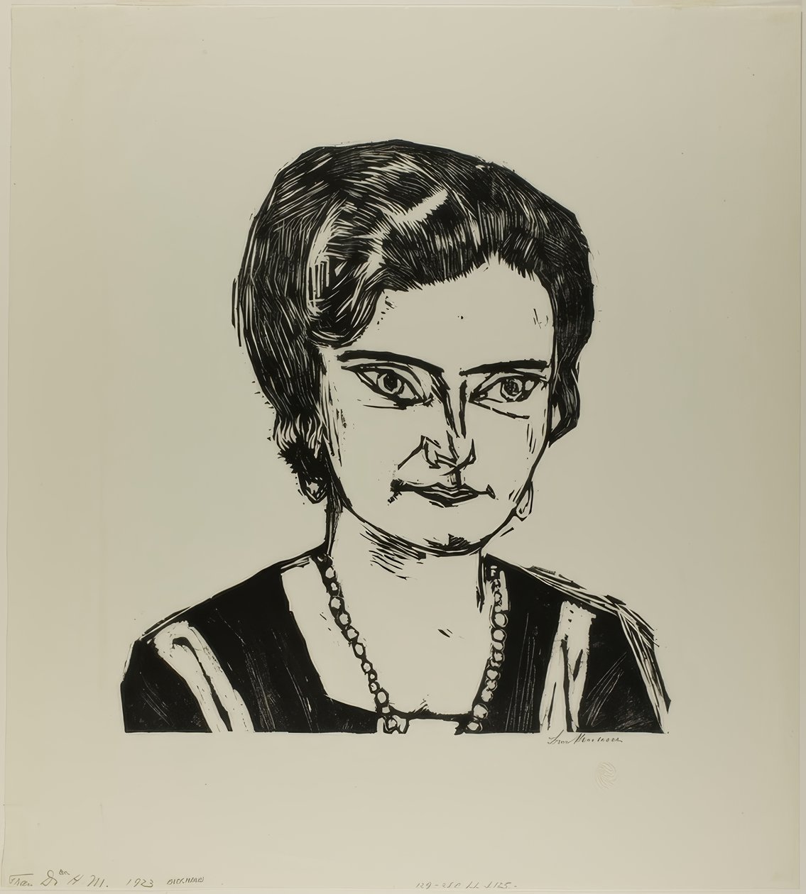 Porträtt av Frau H.M. (Naila), tallrik två från Contemporary Art av Max Beckmann