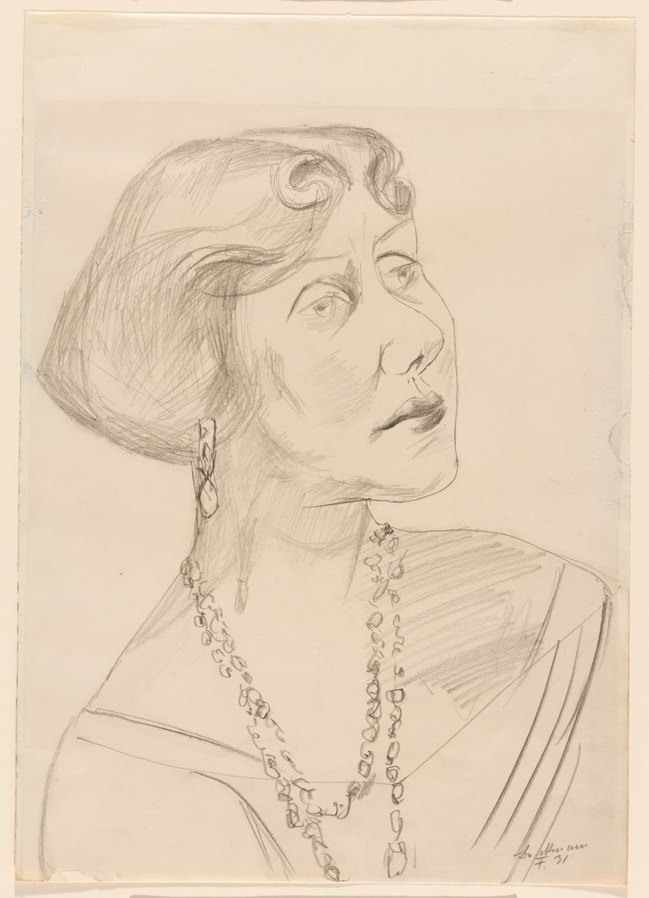 Porträtt av Lilly von Schnitzler av Max Beckmann