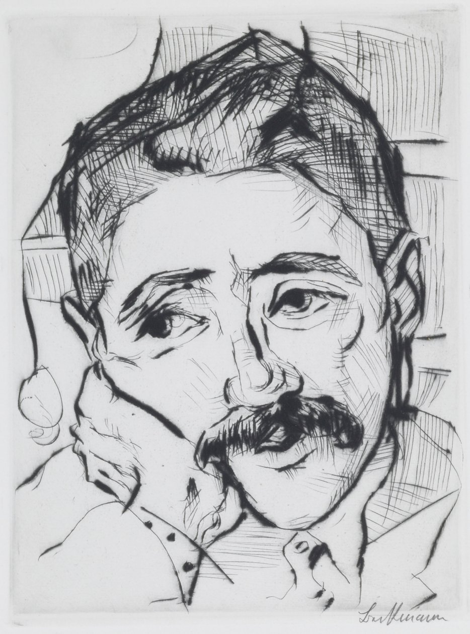 Porträtt av Walter Carl av Max Beckmann
