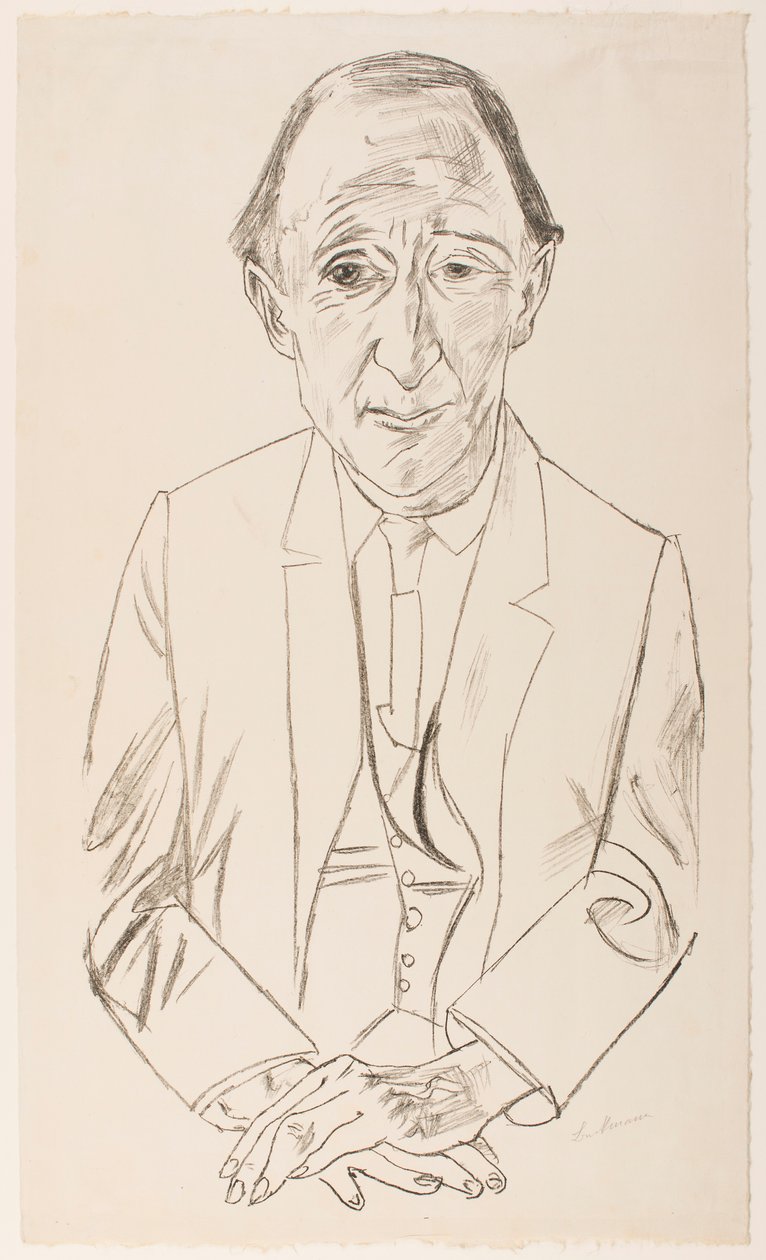 Porträtt av kompositören Frederik Delius av Max Beckmann
