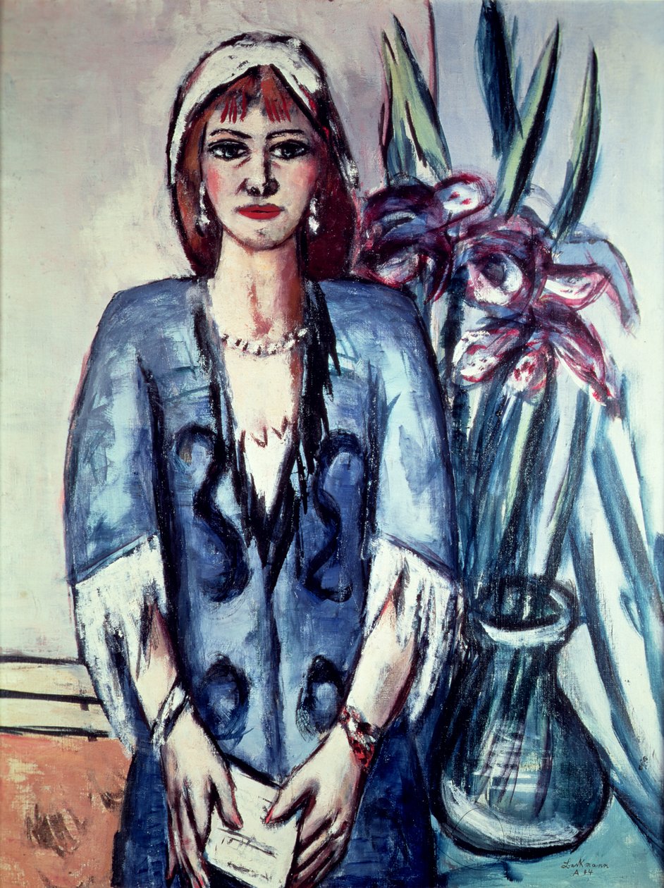 Quappi i blått och grått av Max Beckmann
