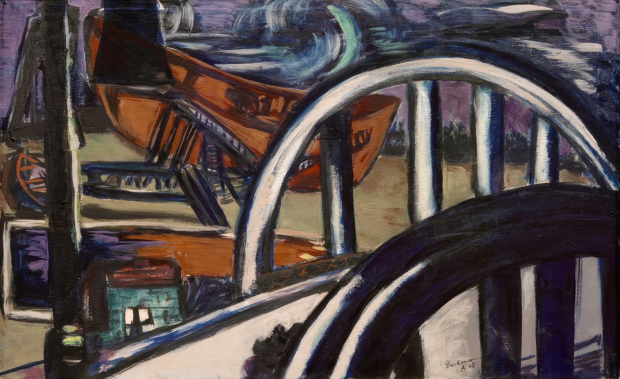 Varv. Järnbro av Max Beckmann