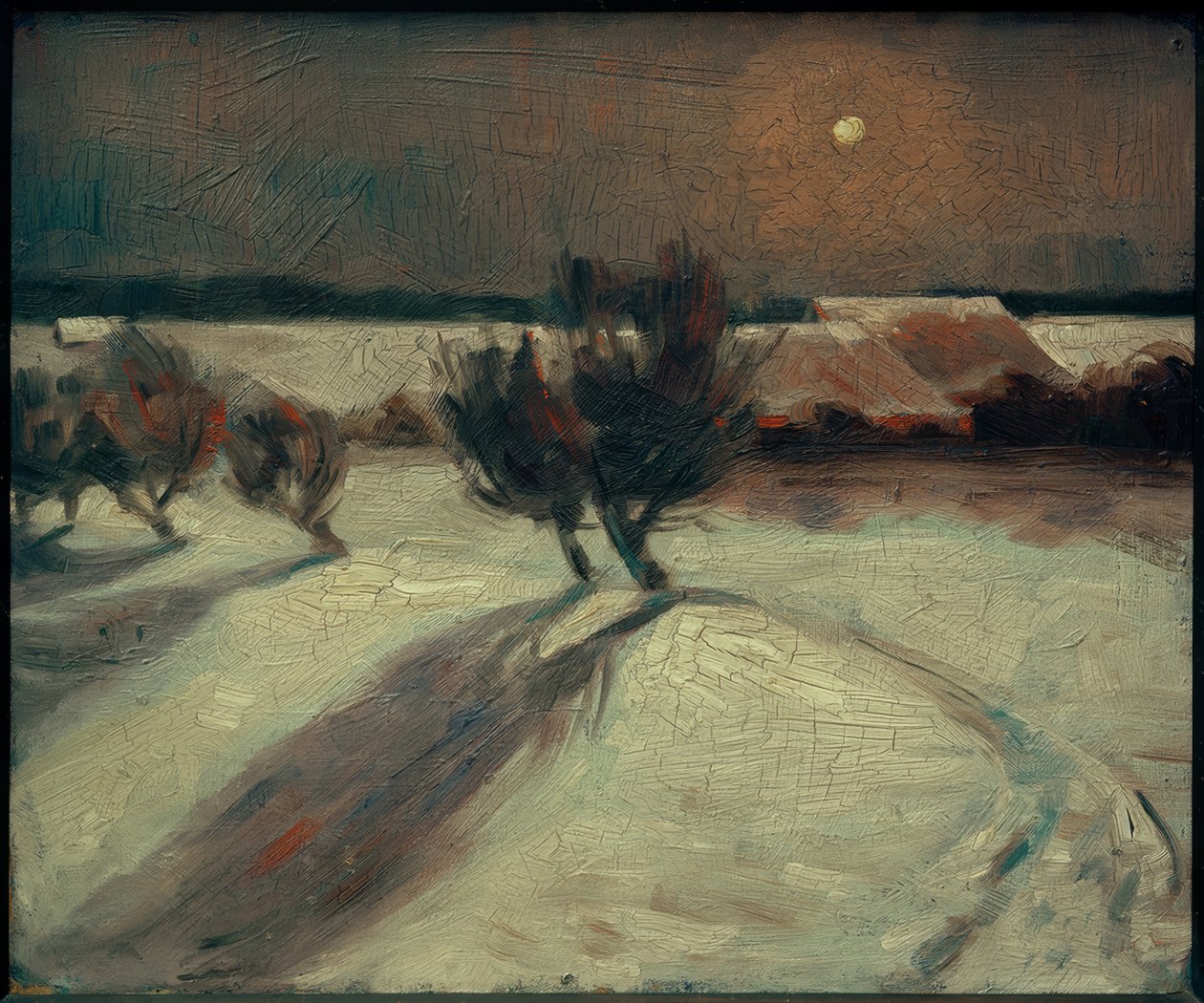 Snölandskap i månskenet av Max Beckmann