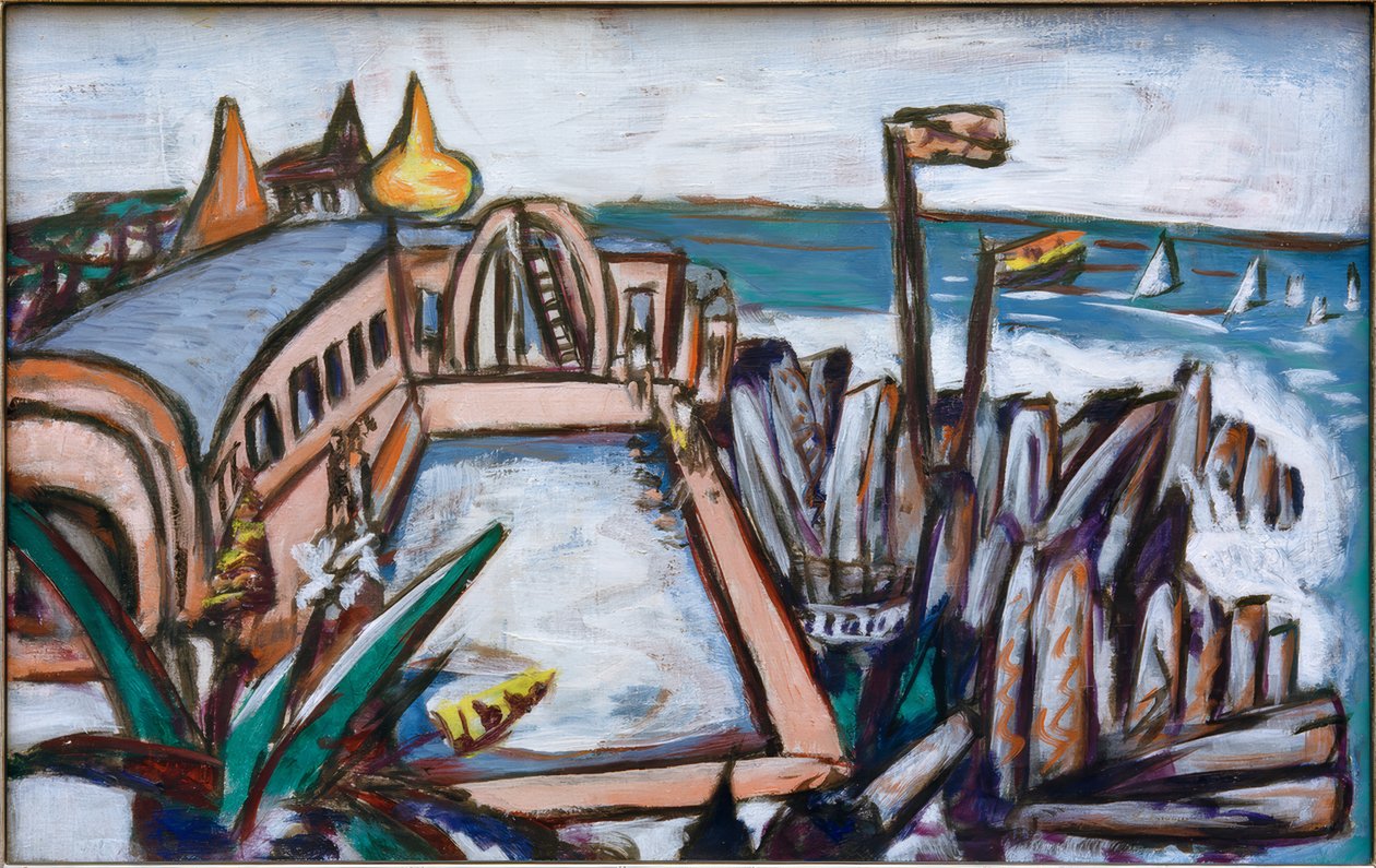 Cap Martin pool av Max Beckmann