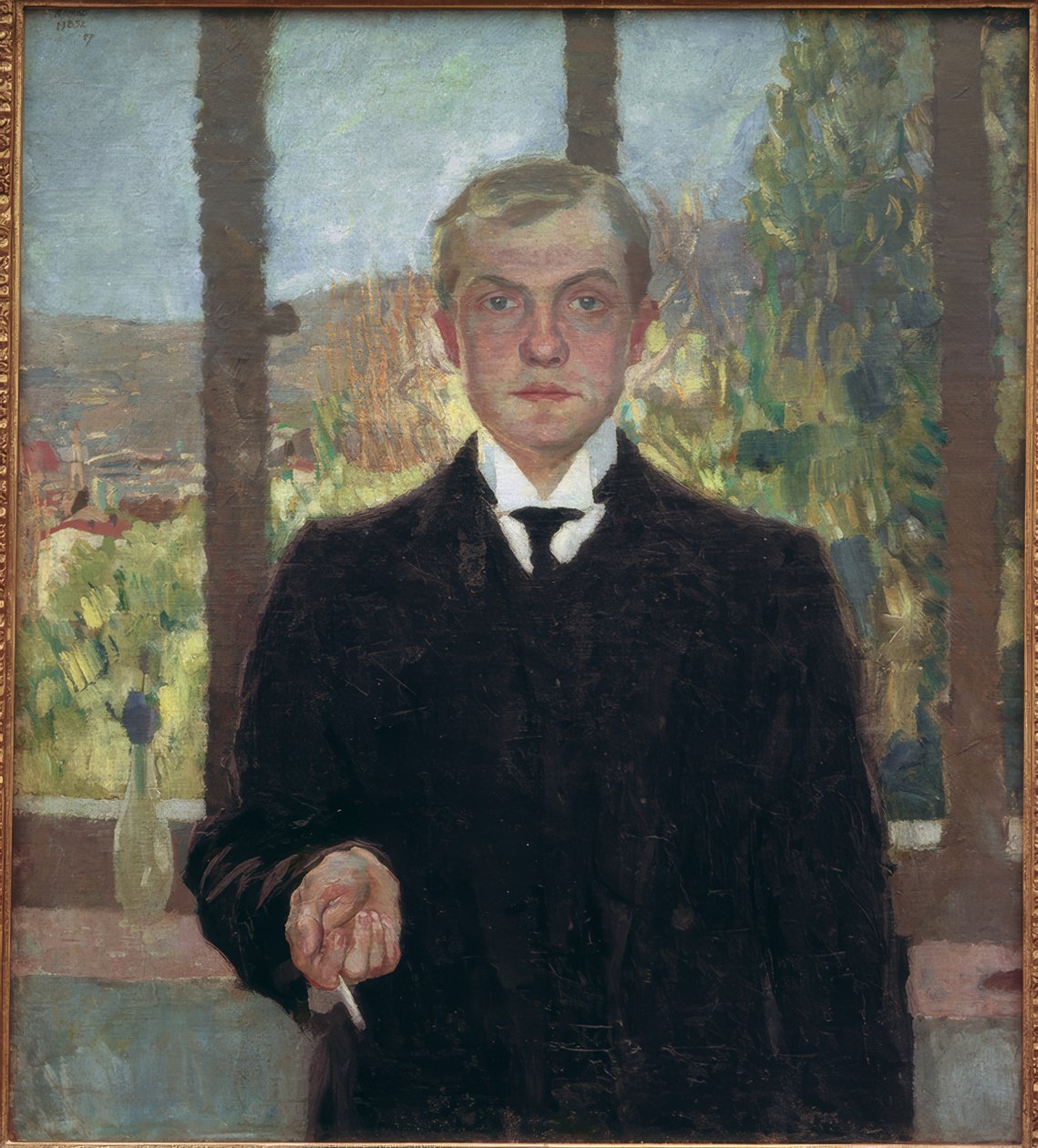 Självporträtt Florens av Max Beckmann