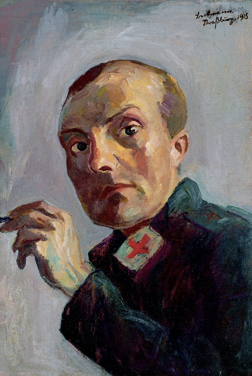 Självporträtt som manlig sjuksköterska av Max Beckmann