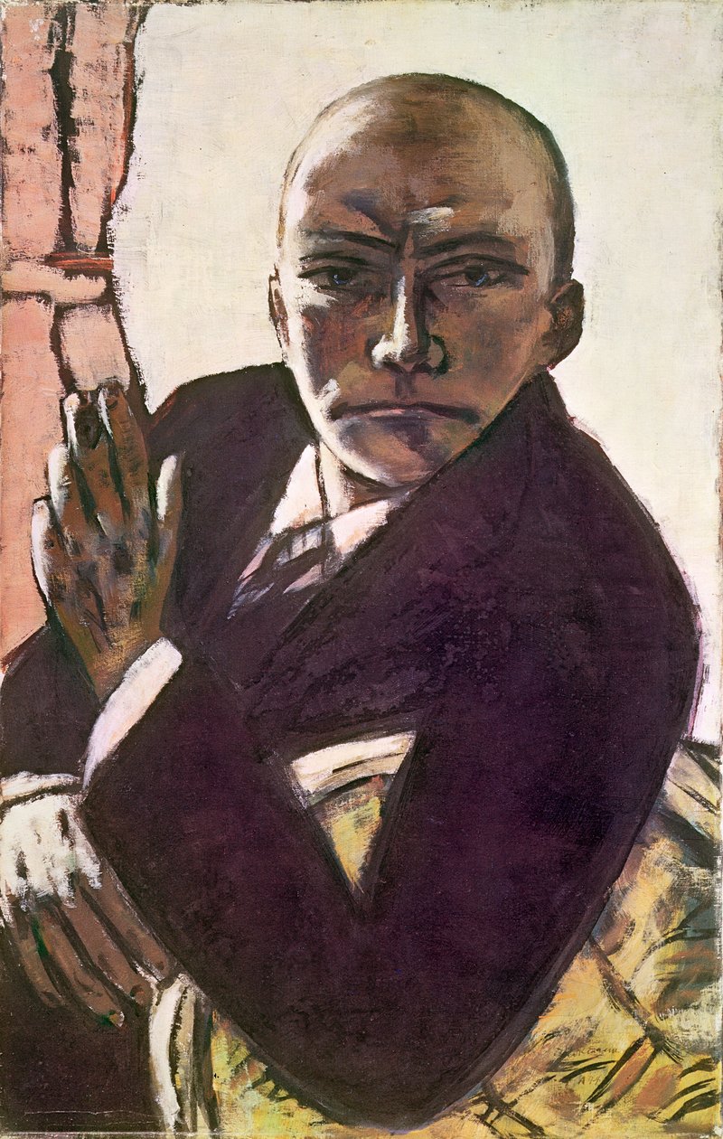 Självporträtt (olja på duk) av Max Beckmann