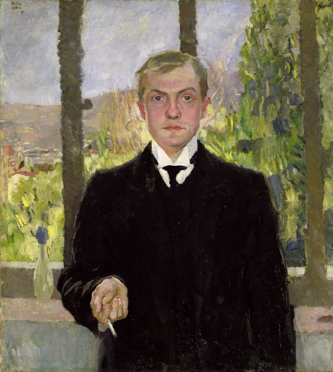 Självporträtt i Florens av Max Beckmann