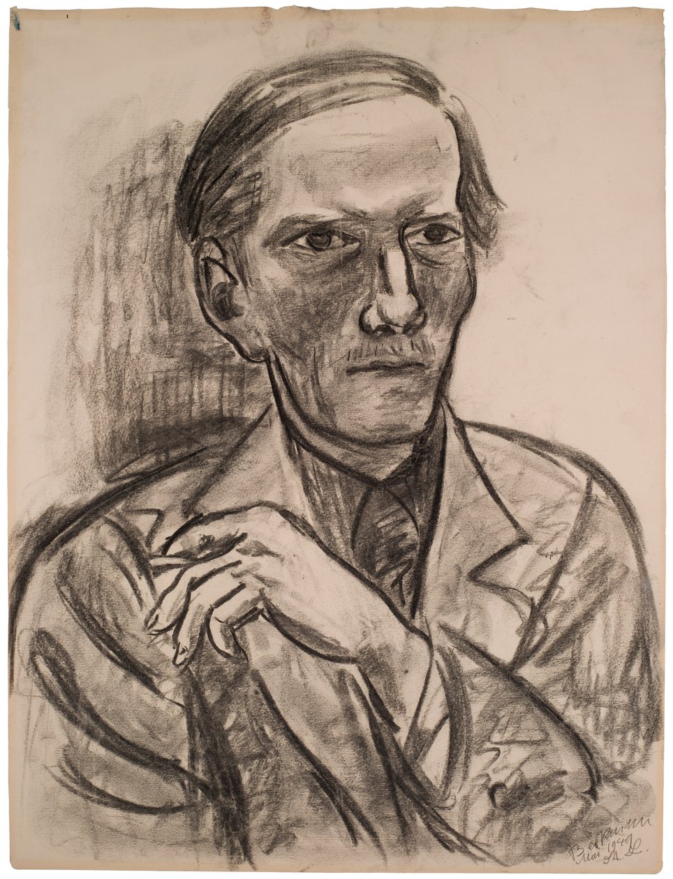 Skiss till ”Porträtt av Fred Conway” av Max Beckmann