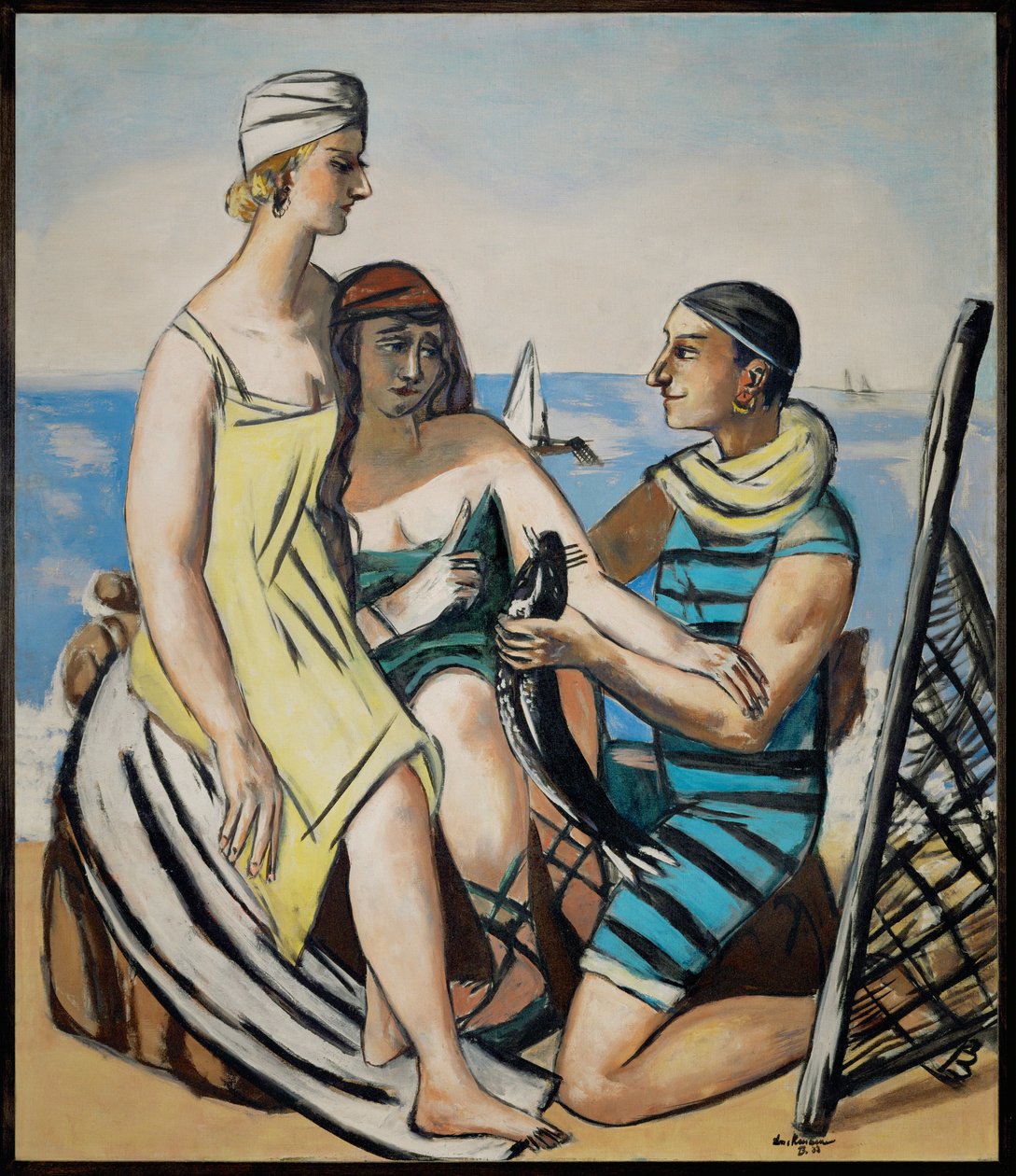 Liten fisk (målning på duk) av Max Beckmann
