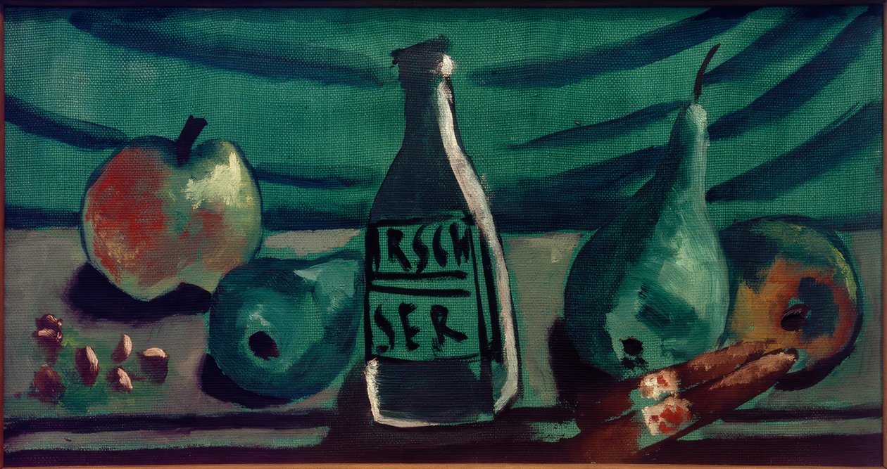 Stilleben med äpple och päron av Max Beckmann