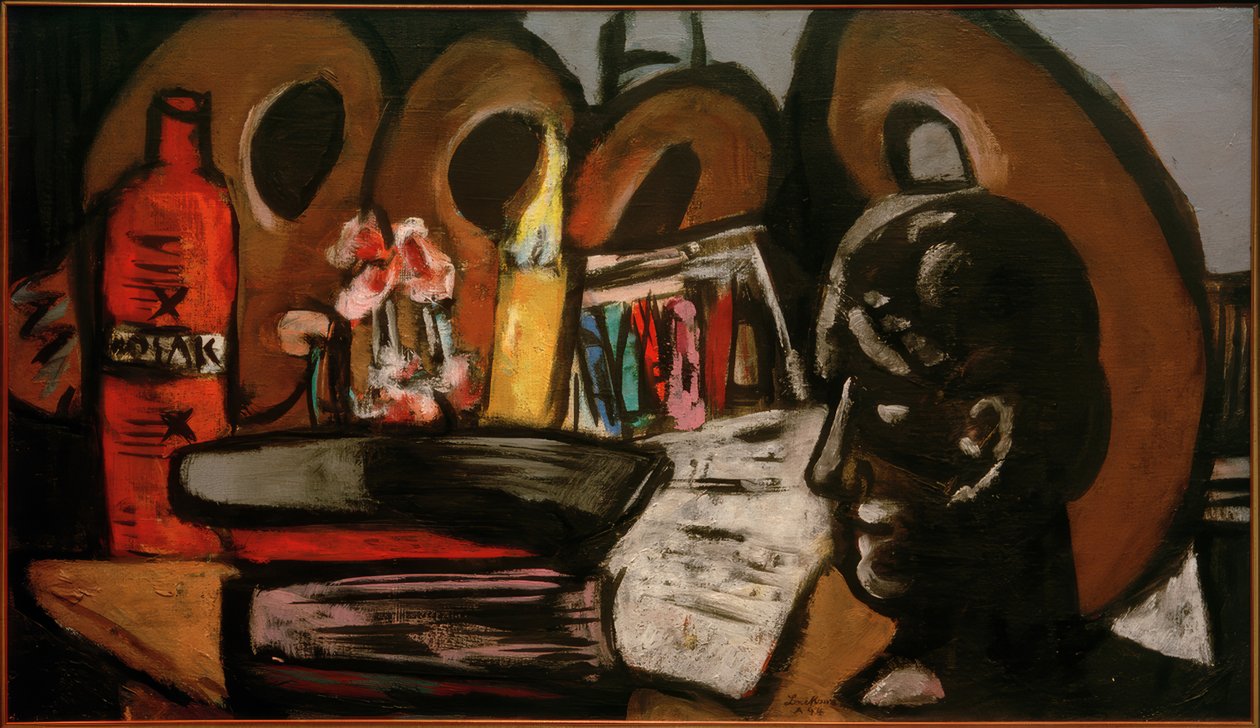 Stilleben med pallar av Max Beckmann