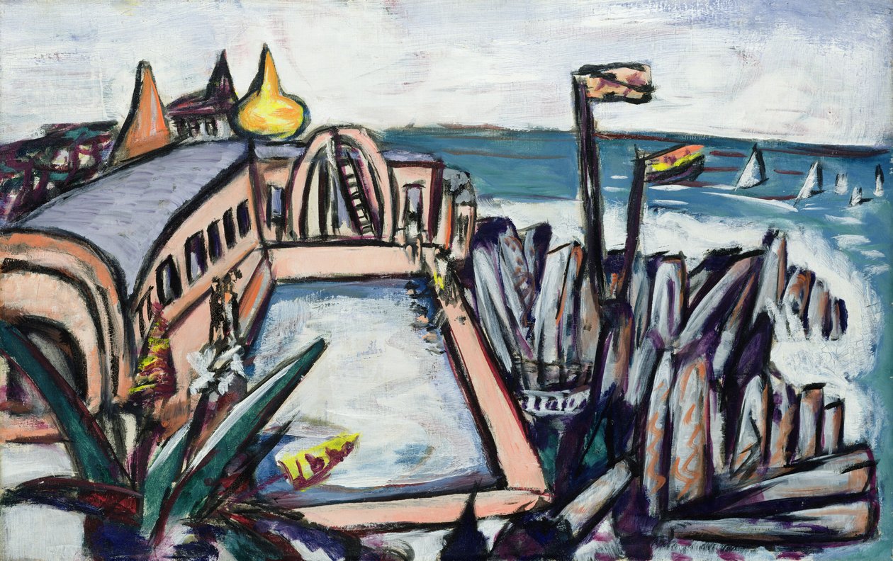 Cap Martinswedishのスイミングプール av Max Beckmann
