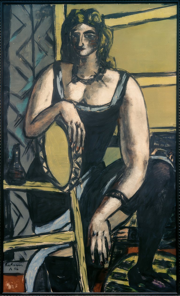 Dansare med tamburin av Max Beckmann