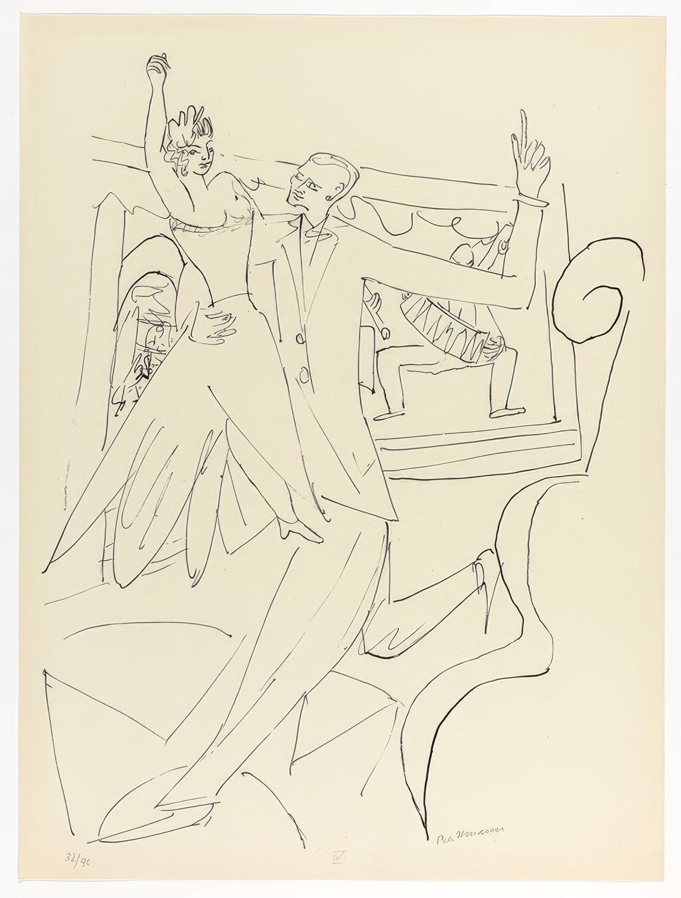 Tango, tallrik fyra från Day and Dream av Max Beckmann