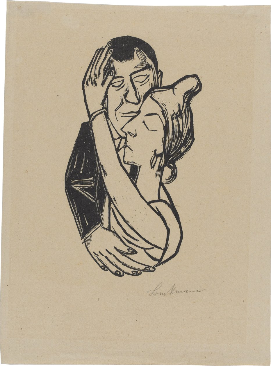Dansande kvinnor (blad 2 ur: Andra Ganymedes-mappen) av Max Beckmann