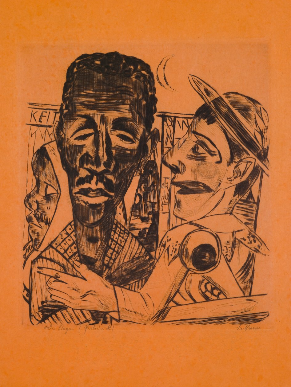 The Black, tallrik 6 i portföljen "Annual Fair" av Max Beckmann