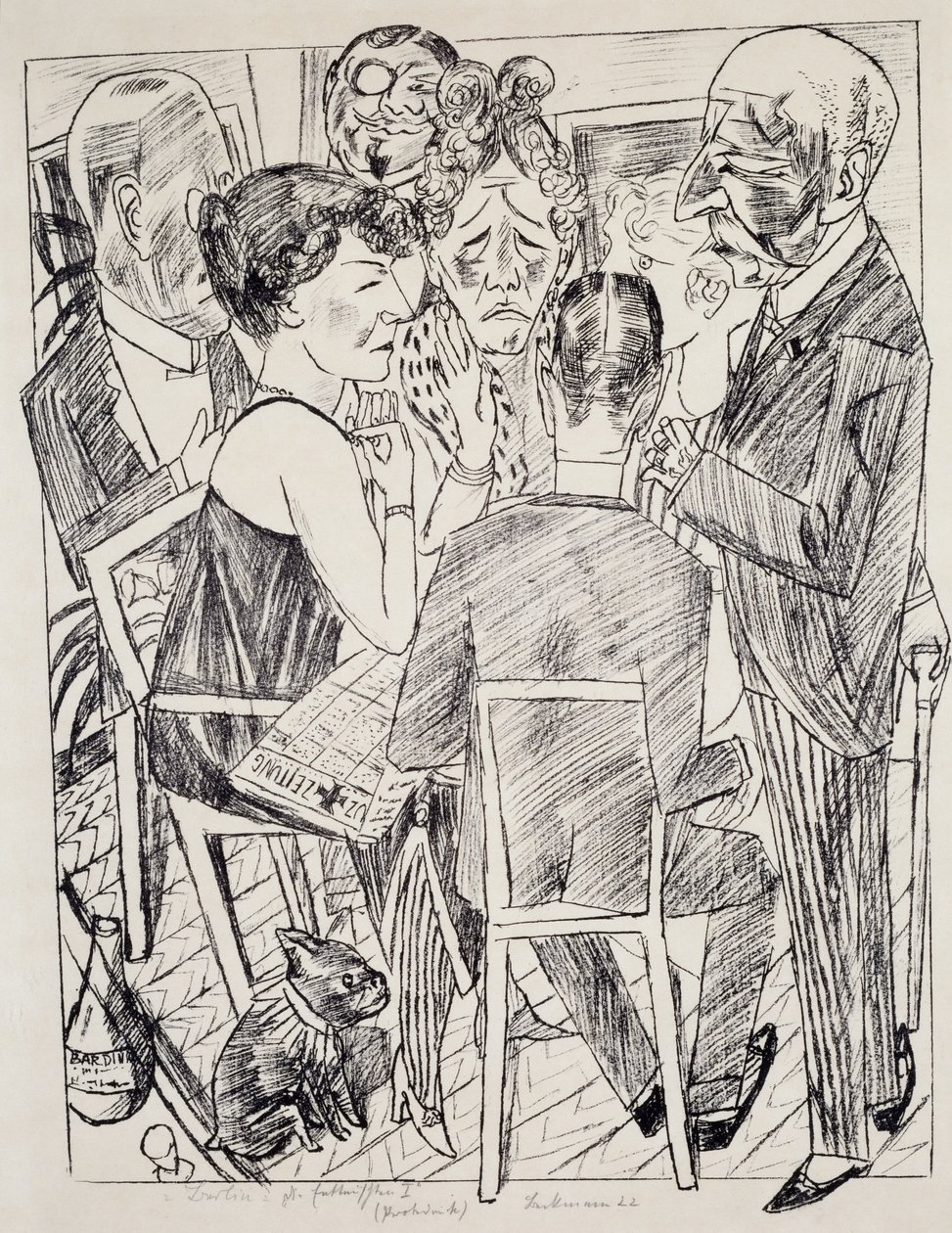 Den besvikna jag, av Max Beckmann (1884-1950), litografi. Tyskland, 1900-talet. av Max Beckmann