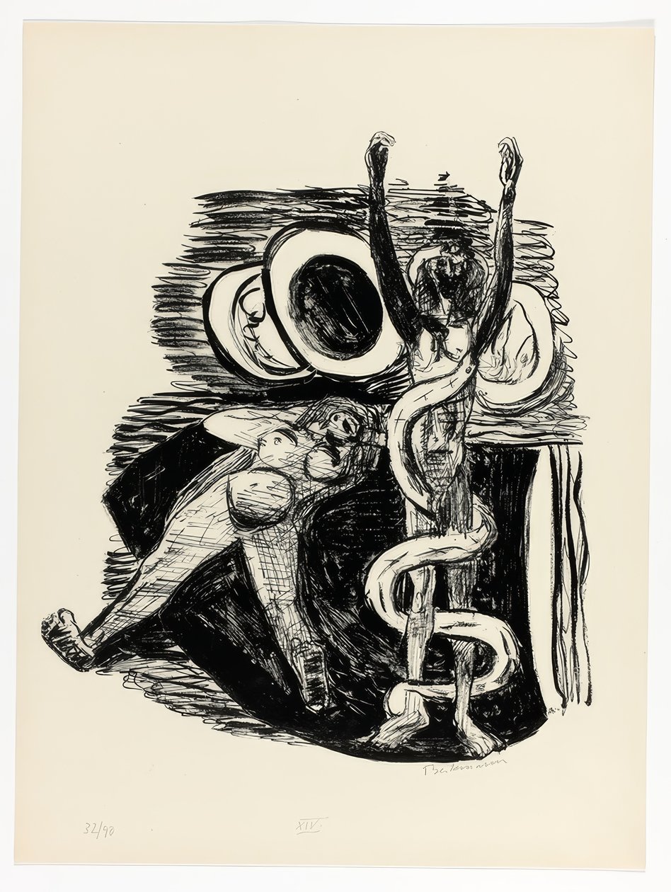 Människans fall, bild 14 från Day and Dream av Max Beckmann