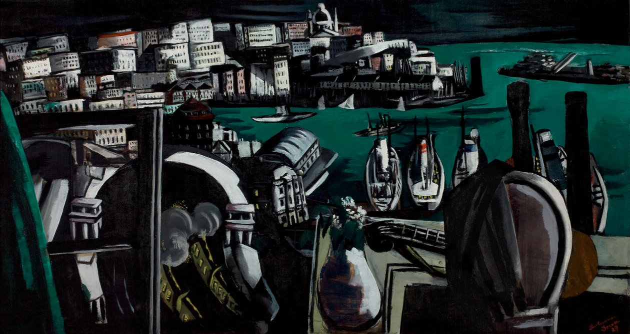 Hamnen i Genua av Max Beckmann