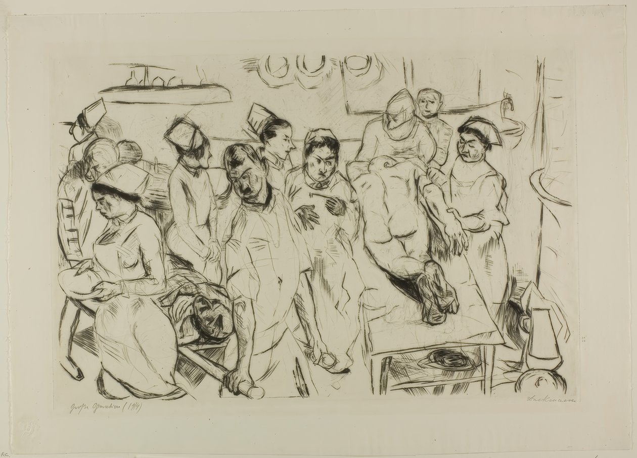 The Large Operation, skylt arton från Gesichter av Max Beckmann