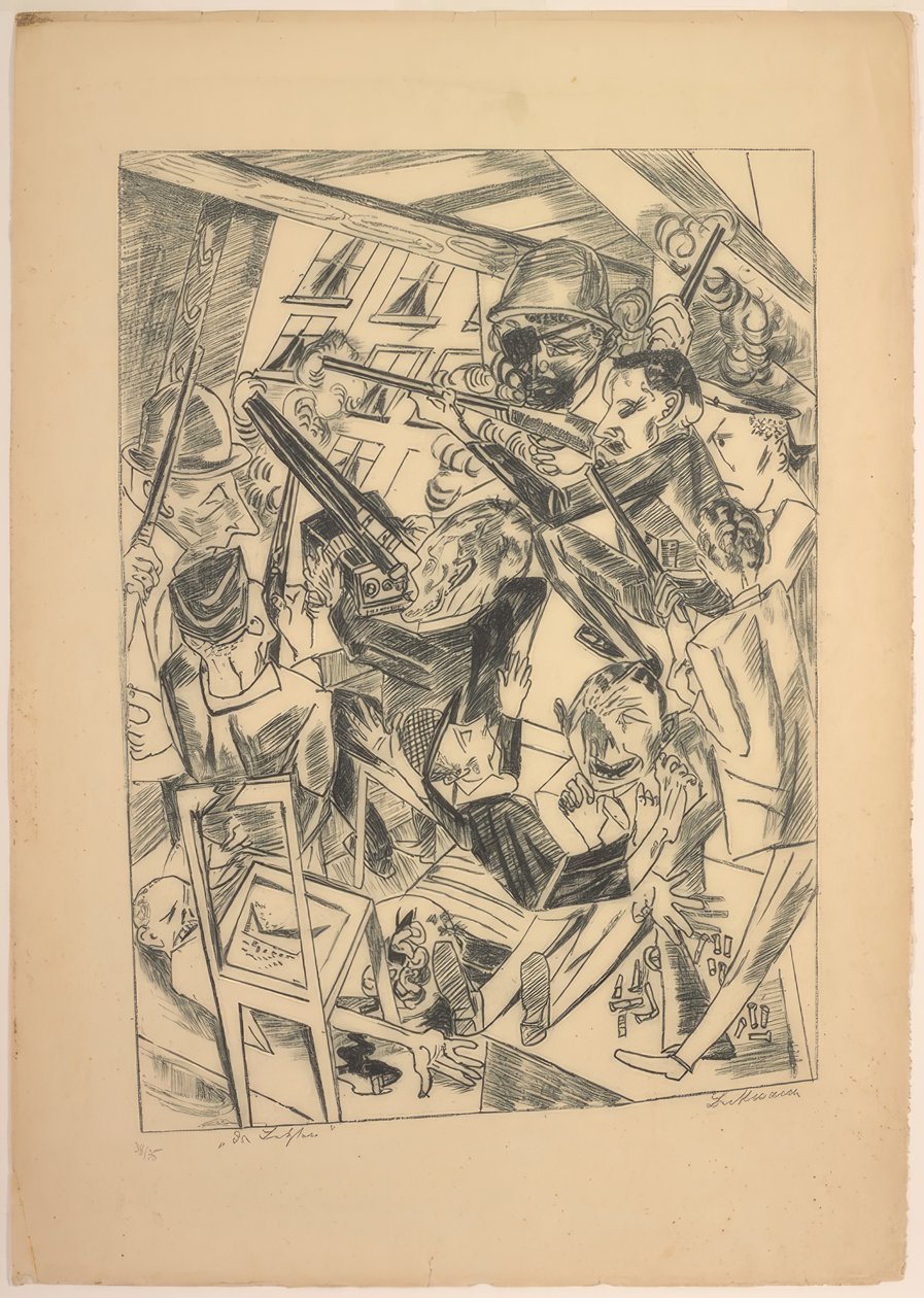 The Last Ones, tallrik tio från Die Hölle av Max Beckmann