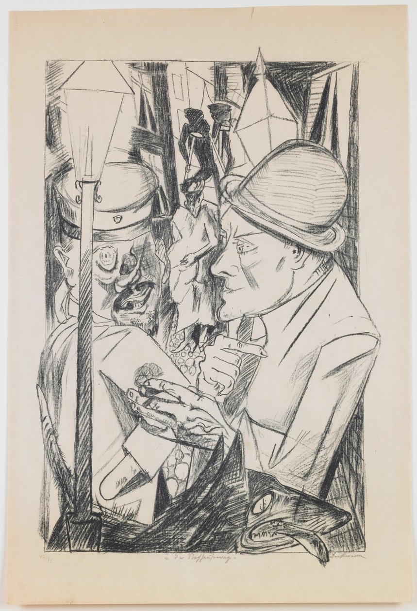 Vägen hem, tallrik 2 från serien "Hell" av Max Beckmann