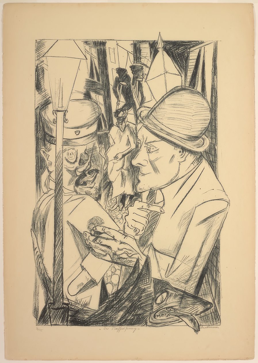 Vägen hem, tallrik två från Die Hölle av Max Beckmann