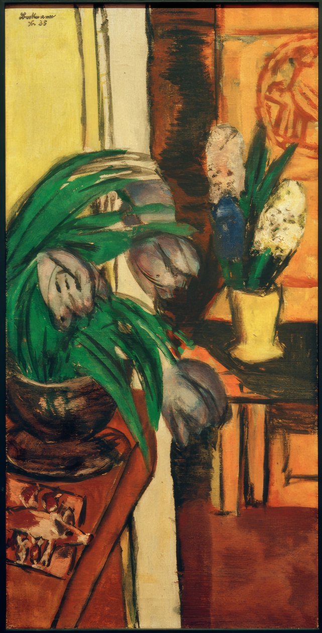 Lila tulpaner av Max Beckmann