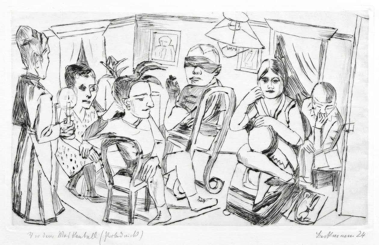 Innan maskeradbalen av Max Beckmann