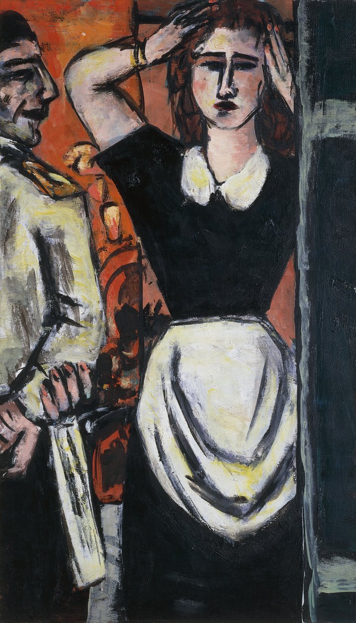 Servitör och klädskötare av Max Beckmann