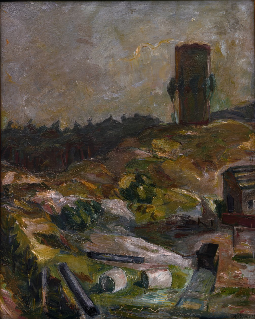 Vattentorn i Hermsdorf av Max Beckmann