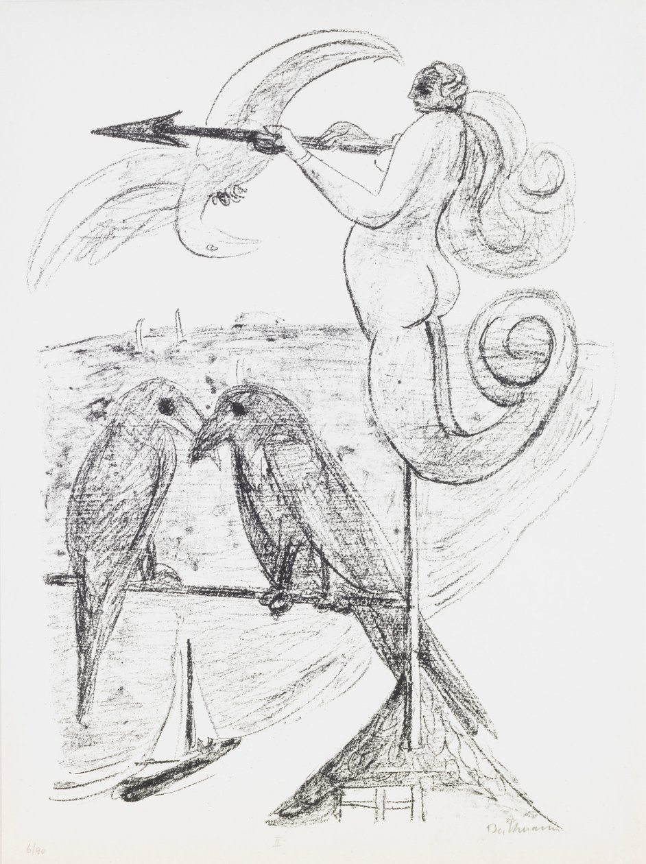 Weather-Vane, tallrik 2 från portföljen "Day and Dream" av Max Beckmann