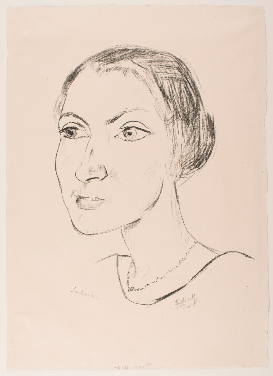 Kvinna med halsband (fru Parcus) av Max Beckmann
