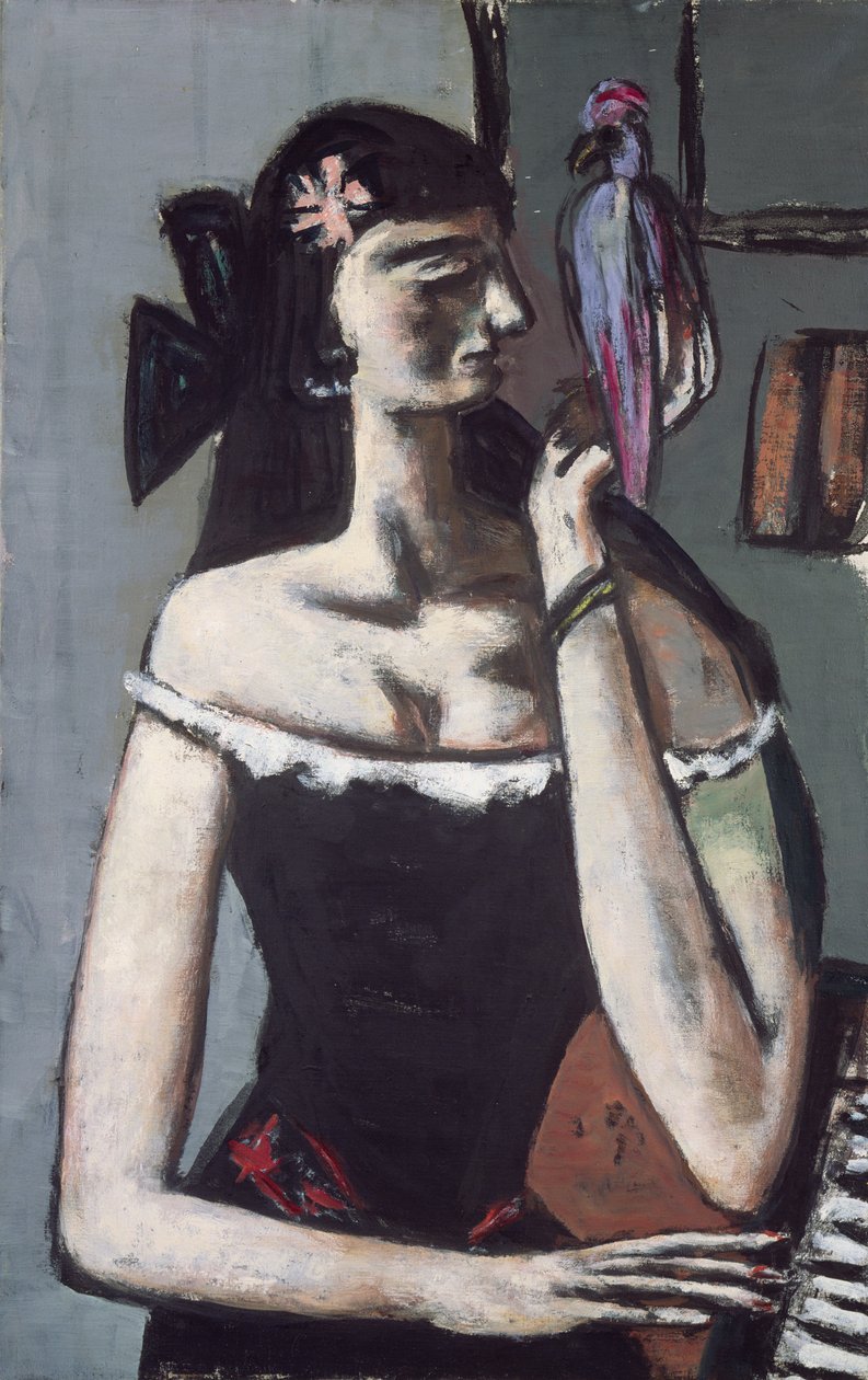 Kvinna med en papegoja av Max Beckmann