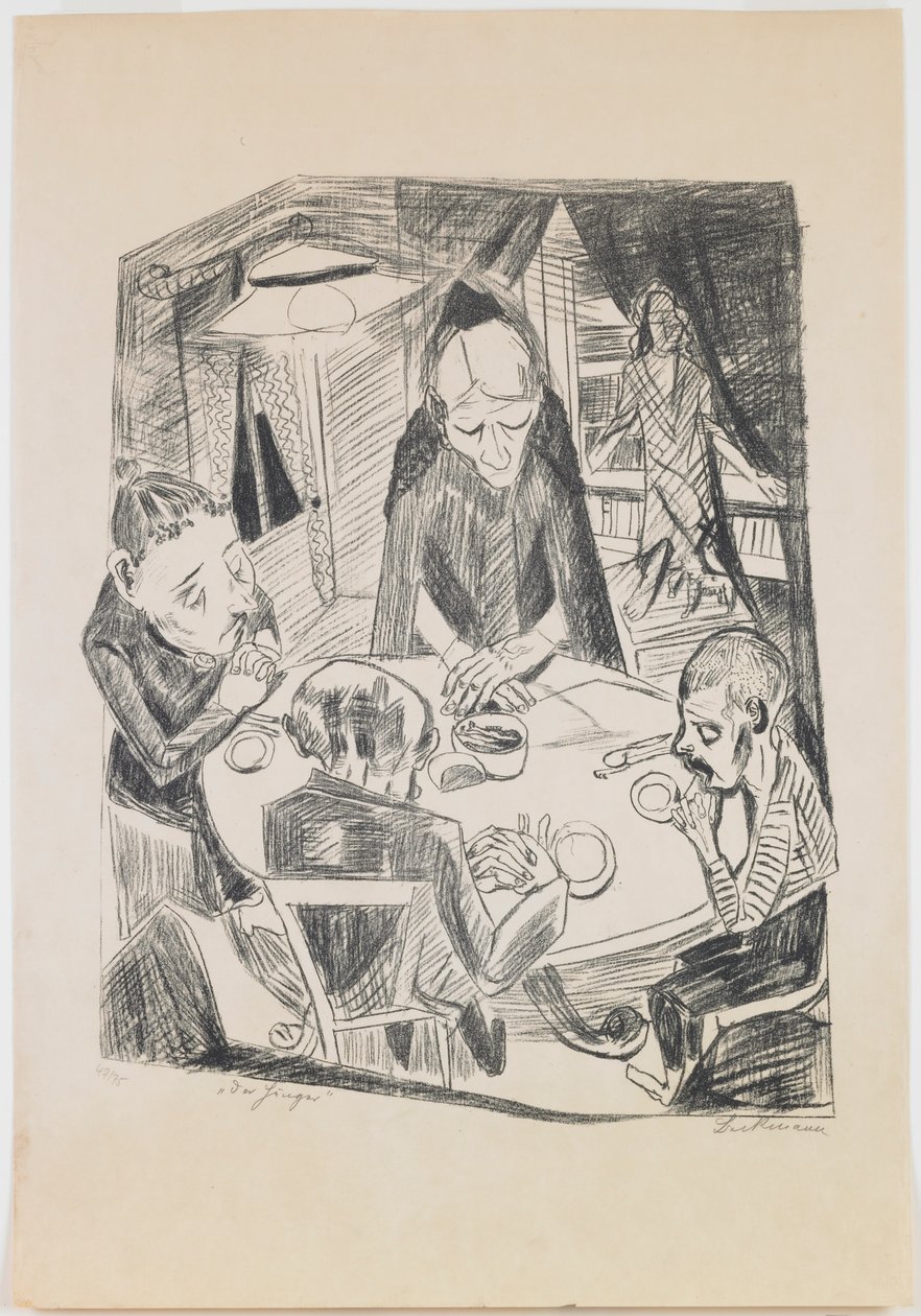 skylt 5: Hunger av Max Beckmann