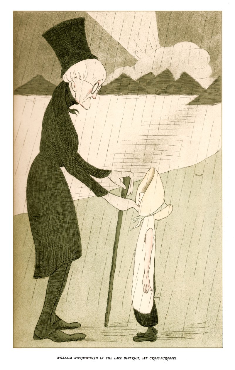 William Wordsworth i Lake District, vid Cross-Purposes, 1904. av Henry Maximilian Beerbohm