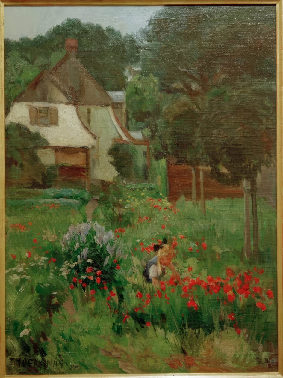 Blomplockande barn av Max Bergmann