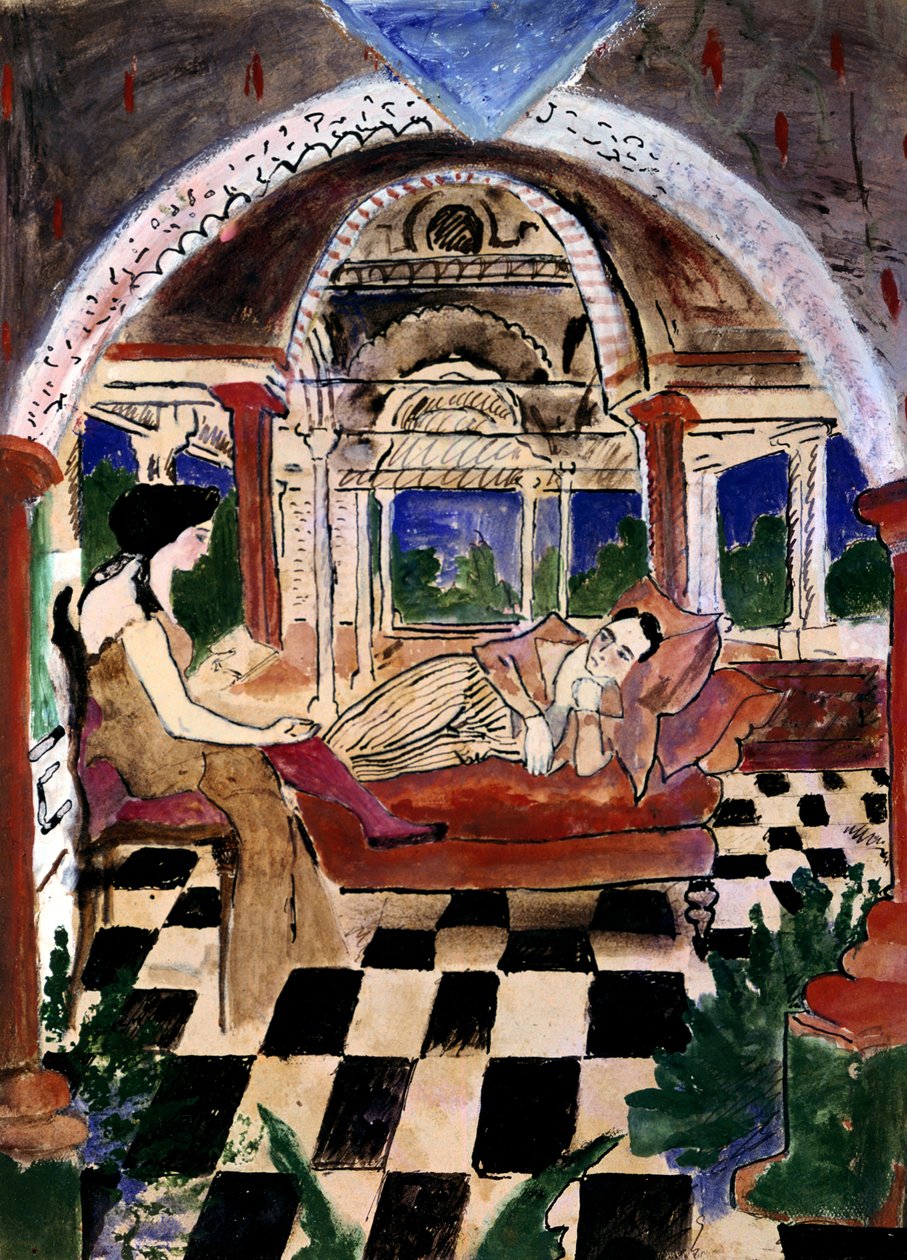 Apollinaire och hans musa, c1900-1944 av Max Jacob